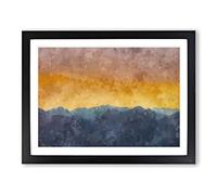 Mountains In Marbella Spain Painting Modern Art Framed Print | A3 Black Framed Wall Art | Ready to Hang | Modern Landscape Picture | Living Room Bedroom Lounge Office
