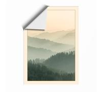 Mountains in Mist Scandinavian Unframed Wall Art Print A2 (59.4×42cm), Wall Decor for Living Room, Bedroom, Office & Home, Art Gift