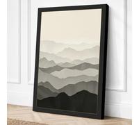 Mountains in Silence Canvas Wall Art Print 18x12 Inch
