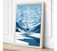 Mountains in Silence Canvas Wall Art Print 18x12 Inch (46 x 30 cm)