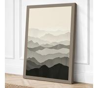 Mountains in Silence Canvas Wall Art Print 24x16 Inch