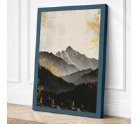 Mountains in Silence Canvas Wall Art Print 24x16 Inch (61 x 41 cm)