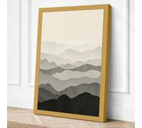 Mountains in Silence Canvas Wall Art Print 30x20 Inch (76 x 51 cm)