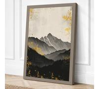 Mountains in Silence Canvas Wall Art Print 30x20 Inch (76 x 51 cm)