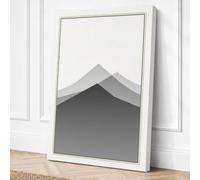 Mountains in Silence Canvas Wall Art Print 30x20 Inch | White