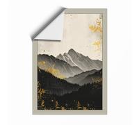 Mountains in Silence Minimalist Unframed Wall Art Print A1 (84.1×59.4cm), Wall Decor for Living Room, Bedroom, Office & Home, Art Gift
