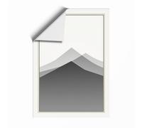 Mountains in Silence Minimalist Unframed Wall Art Print A3 (42×29.7cm), Wall Decor for Living Room, Bedroom, Office & Home, Art Gift