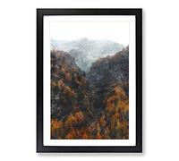 Mountains in South Tyrol in Italy Painting Framed Print | A2 Black Framed Wall Art | Ready to Hang | Modern Landscape Picture | Living Room Bedroom Lounge Office