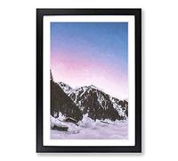 Mountains in Weissenbach Italy in Abstract Framed Print | A2 Black Framed Wall Art | Ready to Hang | Abstract Landscape Picture | Living Room Bedroom Lounge Office