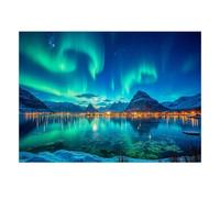 Mountains Lake Aurora 1000pcs For Adults Mini Puzzle Challenging