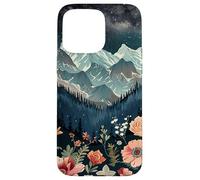 Mountains Landscape Floral Forest Flower Pine Tree Case for iPhone 15 Pro Max