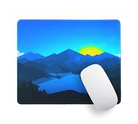 Mountains Landscape Gaming Mouse Pad Computer Mouse Pads for Wireless Mouse Non-Slip Rubber Base Large MousePad 10.2×8.3×0.12 Inch Small Mouse Mat laptop Desk Pad with Stitched Edge Home Office Travel
