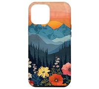 Mountains Landscape Sunset Floral Forest Flower Pine Tree Case for iPhone 12 Pro Max