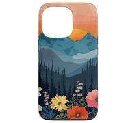 Mountains Landscape Sunset Floral Forest Flower Pine Tree Case for iPhone 13 Pro