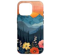 Mountains Landscape Sunset Floral Forest Flower Pine Tree Case for iPhone 16 Pro
