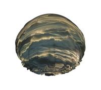 Mountains Meet The Sea Shower Cap For Women'S - Reusable Waterproof Shower Hair Cap For Bathing, Skin Care, And Home