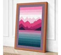Mountains Meet Water Canvas Wall Art Print 18x12 Inch (46 x 30 cm)
