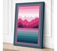 Mountains Meet Water Canvas Wall Art Print 24x16 Inch (61 x 41 cm)