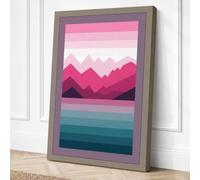 Mountains Meet Water Canvas Wall Art Print 24x16 Inch (61 x 41 cm)