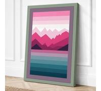 Mountains Meet Water Canvas Wall Art Print 30x20 Inch (76 x 51 cm)