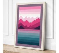 Mountains Meet Water Canvas Wall Art Print 36x24 Inch (91 x 61 cm)