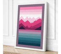 Mountains Meet Water Canvas Wall Art Print 36x24 Inch (91 x 61 cm)