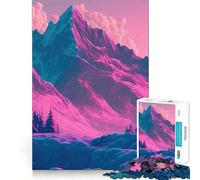 Mountains Moon Space 1000 Piece Jigsaw Puzzles for Adults Teenagers Clear Logic Toy Relax Time Perfect Cut Santa Wish Item (38x26cm)