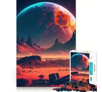 Mountains Moon Space 1000 Piece Jigsaw Puzzles for Adults Teenagers Logic Toy Relax Time Precision Cut (38x26cm)