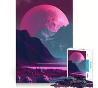Mountains Moon Space for Adults 1000 Piece Jigsaw Puzzle Thought Toy Anxiety Relief Precise Edge Thoughtful Gift (50x75cm)