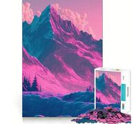 Mountains Moon Space Jigsaw Puzzles for Adults 1000 Pieces Mind Skill Toy Slow Enjoy Design Assembly Lovely Gift (50x75cm)