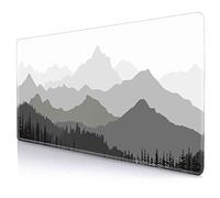 Mountains Morning Haze, Black and White Large Mouse Pads, Anti-Slip Rubber Base XXL Mouse Pad for Full Desk
