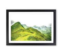 Mountains of The Lake District Painting Framed Print | A2 Black Framed Wall Art | Ready to Hang | Modern Landscape Picture | Living Room Bedroom Lounge Office