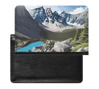 Mountains Passport Cover Leather Passport Holder Cover Slim Travel Wallet Case for Passport Credit Cards ID Cards Boarding Passes Tickets Waterproof Travel Document Organizer