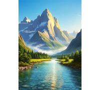 Mountains Rivers 1000 Piece Jigsaw Puzzles for Adults, Colourful, Challenging & Brainteasing Adult puzzles 1000 Pieces Trees, Fun jigsaws for The Whole Family 30x20 inch
