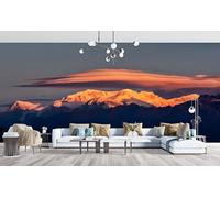 Mountains & Rivers Wallpaper Scenery Photo Wallpaper Non-Woven Wall Mural Covering for Bedroom Living Room Hallway TV Background Wall Decor 300cm x 210cm (WxH) Black and Yellow -Ab21