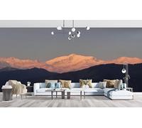 Mountains & Rivers Wallpaper Scenery Photo Wallpaper Non-Woven Wall Mural Covering for Bedroom Living Room Hallway TV Background Wall Decor 350cm x 256cm (WxH) Grey and White -Ab18