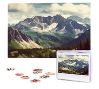 Mountains Scenery Wooden Puzzles 1000 Pieces Personalized Jigsaw Puzzle For Adults Interesting Custom Photo Puzzles Gift For Holiday Birthday Wedding Anniversay