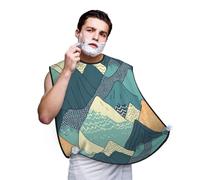 Mountains Shaving Bib, Men's Beard Trimmer Collector, Adjustable Neck Circumference with Suction Cups and Storage Bag, A Thoughtful Gift for Boyfriends, Fathers, and Brothers (107x73cm)