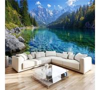 Mountains Streams 3D Photo Wallpaper Non-Woven Natural Forest Style Wall Mural Decoration Poste Premium Wallpaper Wall Art for Living Room Bedroom W350xH256 29f192