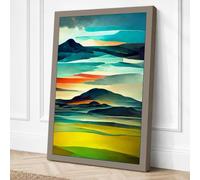 Mountains Through Time Canvas Wall Art Print 24x16 Inch