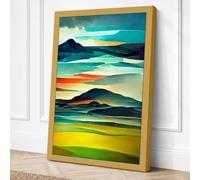 Mountains Through Time Canvas Wall Art Print 24x16 Inch