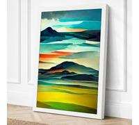 Mountains Through Time Canvas Wall Art Print 30x20 Inch