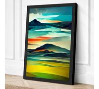 Mountains Through Time Canvas Wall Art Print 36x24 Inch