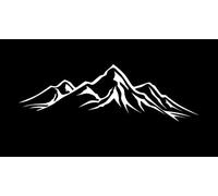 Mountains Wanderlust Decal Vinyl Sticker|Cars Trucks Vans Walls Laptop| White |6.5 x 2 in|CCI1457
