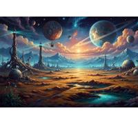 Mountains Wilderness 300 Piece Jigsaw Puzzles for Adults, Colourful, Challenging & Brainteasing Adult puzzles 300 Pieces Space, Fun jigsaws for The Whole Family 16x11 inch
