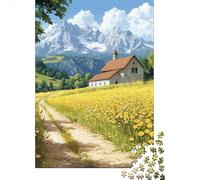 Mountainside Chapel 1000-Piece Puzzle for Adults, 38x26cm/1000pcs, A Quiet Challenge for Solo Leisure Time; Low-dust White Cardboard Pieces