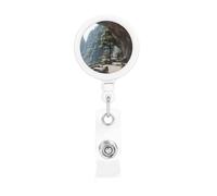Mountainside Lounge Retractable Badge Holder Light and Durable Wear-Resistant for Daily Work Use