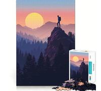 Mountaintop Sunset Jigsaw Puzzles for Teenagers 1000 Pieces Strong Logic Toy Shared Fun Clear Edge Lovely Present (50x75cm)