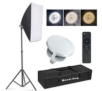 MountDog LED Softbox Lighting Kit, 19.7"x27.5" Reflector, 3 Color Temperatures, 45W Bulb Remote, Professional Studio Equipment for Portrait & Video