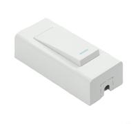 -Mounted Bedside Button Switch, Mechanical Push-Button Wall Light Control Panel with Indicator, PC Material Home Lamp, 10A 250V, White(White)